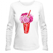Жіночий лонгслів Coca-Cola з квітами