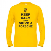 Чоловічий лонгслів Keep calm and drive a Porsche