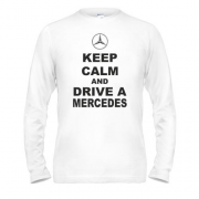 Чоловічий лонгслів Keep calm and drive a Mercedes