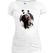 Подовжена футболка Дівчина панда