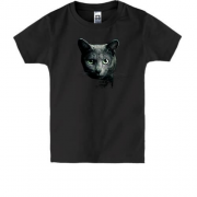 Детская футболка с черным котом (2)