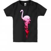 Детская футболка с розовым фламинго АРТ
