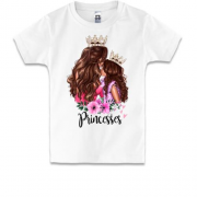 Детская футболка Мама с дочкой "Princesses"