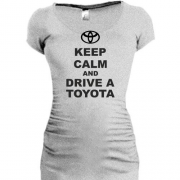 Подовжена футболка Keep calm and drive a Toyota