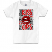 Дитяча футболка Kiss red lips