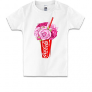 Детская футболка Coca-Cola с цветами