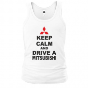 Чоловіча майка Keep calm and drive a Mitsubishi