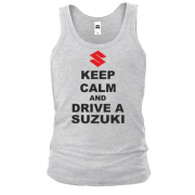 Майка Keep calm and drive a SUZUKI