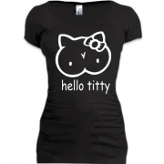 Туника с надписью "Hello Titty" в стиле Hello Kitty