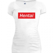 Подовжена футболка з написом "Hentai"