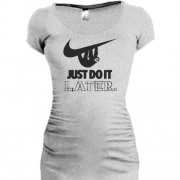 Подовжена футболка з написом "Just do it later"