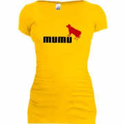 Подовжена футболка з написом "Муму" в стилі Пума