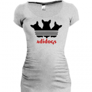 Подовжена футболка з написом "Адідогс" Адідас