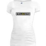 Подовжена футболка з написом "Mrazzers" в стилі Brazzers