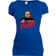 Подовжена футболка з написом "Mr Poher" в стилі Mr Proper