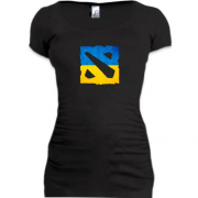 Подовжена футболка з логотипом Dota 2 в українському стилі