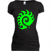 Женская удлиненная футболка We Are Zerg (1)