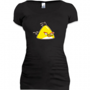 Женская удлиненная футболка Yellow bird