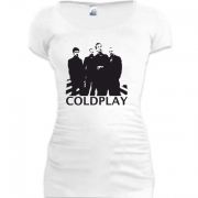 Женская удлиненная футболка Coldplay