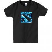 Детская футболка с ледяным логотипом Dota 2
