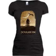 Подовжена футболка з постером Довакин і дракон - Скайрім