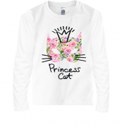 Дитячий лонгслів Princess cat (з квітів)