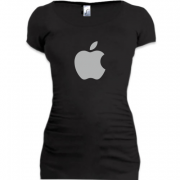 Женская удлиненная футболка с лого Apple