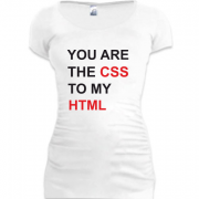 Женская удлиненная футболка CSS+HTML