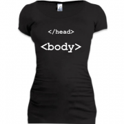 Женская удлиненная футболка Head Body