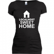 Женская удлиненная футболка Localhost Sweet Home
