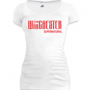 Женская удлиненная футболка "Winchester Team Supernatural"