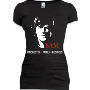 Женская удлиненная футболка "Sam Winchester"