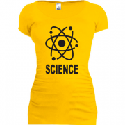 Женская удлиненная футболка Шелдона science