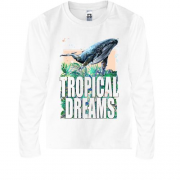 Детский лонгслив с китом "tropical dreams"