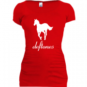 Женская удлиненная футболка "Deftones"