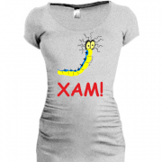 Женская удлиненная футболка "Хам!"