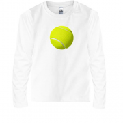 Детский лонгслив с  зеленым теннисным мячом