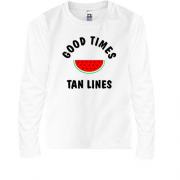 Детский лонгслив с арбузом "good times tan lines"