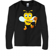 Детский лонгслив с пчелой и медом