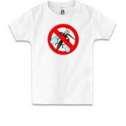 Детская футболка со знаком "Комары запрещены"