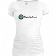 Женская удлиненная футболка Skoda auto