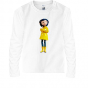 Детская футболка с длинным рукавом с Коралиной