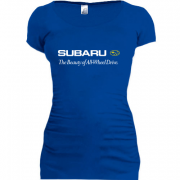 Женская удлиненная футболка Subaru AWD