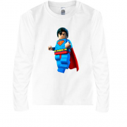 Детская футболка с длинным рукавом с лего-суперменом
