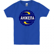 Детская футболка с с именем Анжела в круге