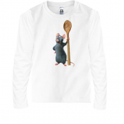 Детская футболка с длинным рукавом с мышонком и лопаткой