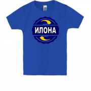 Детская футболка с именем Илона в круге