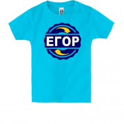 Детская футболка с именем Егор в круге