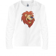 Детская футболка с длинным рукавом со смеющимся львом