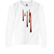 Детская футболка с длинным рукавом с кровавыми подтеками